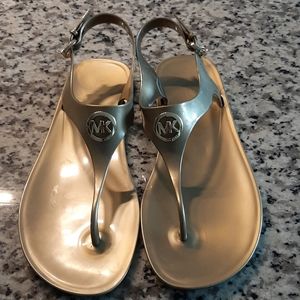 Michael Kors gold jelly sandal